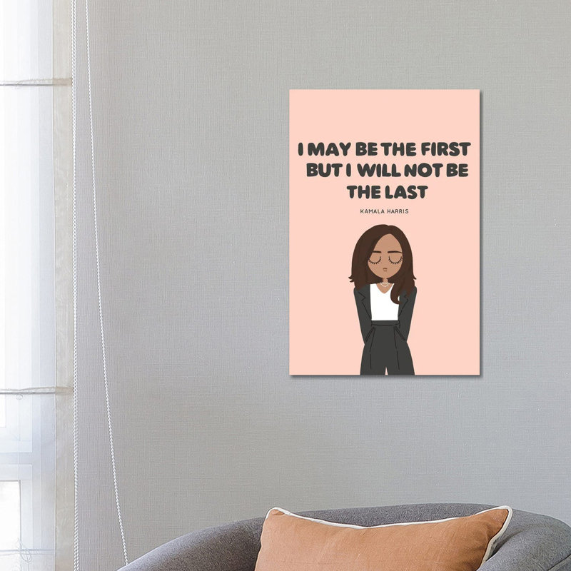 «Kamala Harris Quote», reproduction sur toile tendue, H 26 po x l 18 po x 1,5 po
