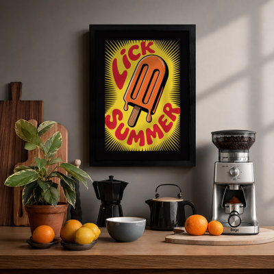 Lick & Summer Retro - Framed Print