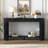 59.8'' Modern Oak Veneer Console Table with 3 Drawers