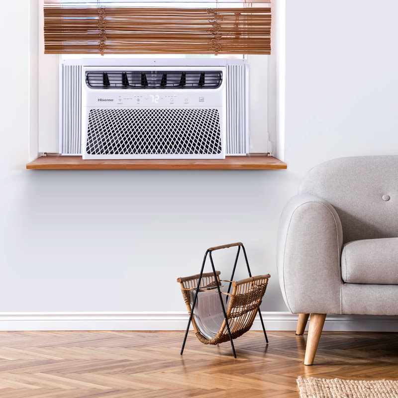 HiSense 8,000 BTU White Smart Window Air Conditioner with Wi-Fi and Remote Control