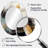 Gold And Grey Modern Shapes Minimalism II - Abstract Oval Decorative Mirror On Metal-1151303501