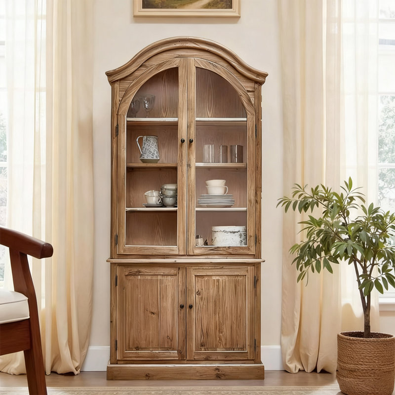 Vitrines en bois massif brun