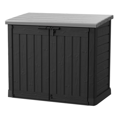 Keter Store It Out Prime Durable Resin Outdoor Storage Shed With Floor and Double Doors for Garden Patio Furniture and Tools