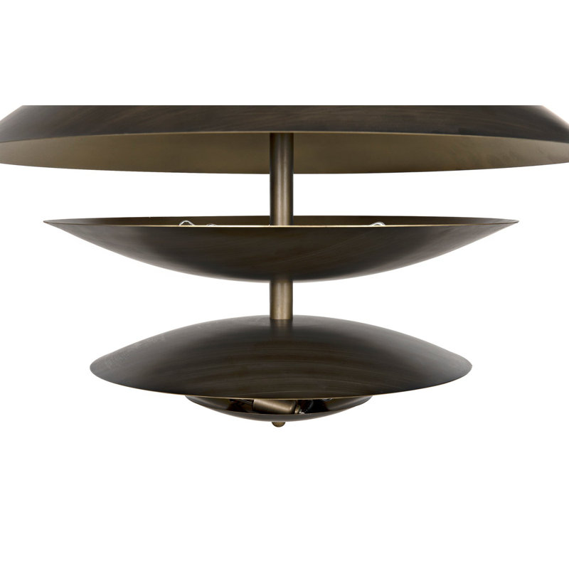 Aged Brass 8-Light Tiered Chandelier with Metal Finish