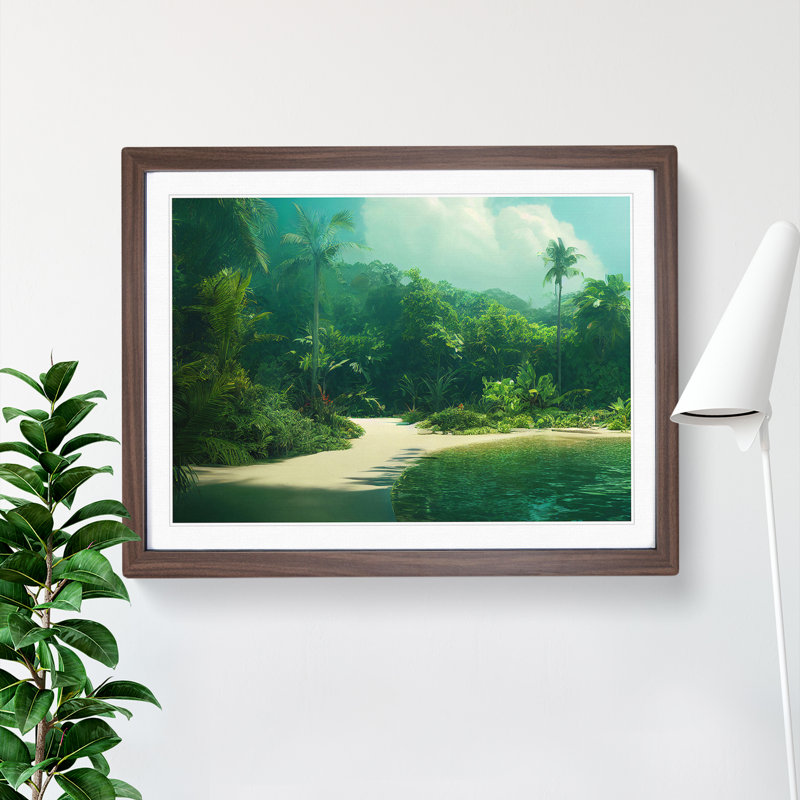 Tropical Forest Vol.1 - Framed Print, 34cm H x 46cm W x 2cm D, Walnut Framed