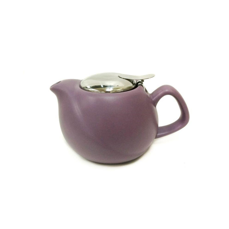 Théière en porcelaine ondulation Aspatria, Verre à gin, Mauve