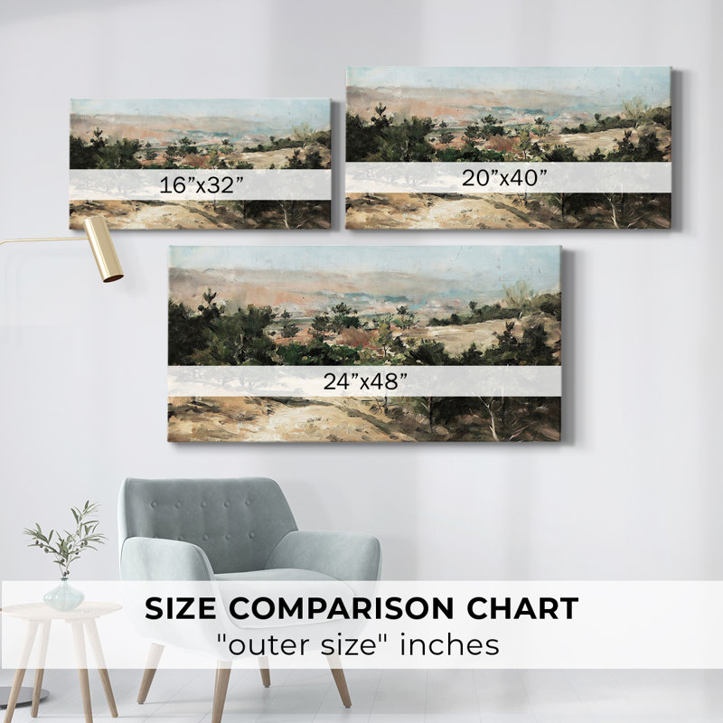 Série paysage - DC XXXIV - Toile tendue avec châssis - Prêt à accrocher, H 16 po x l 32 po