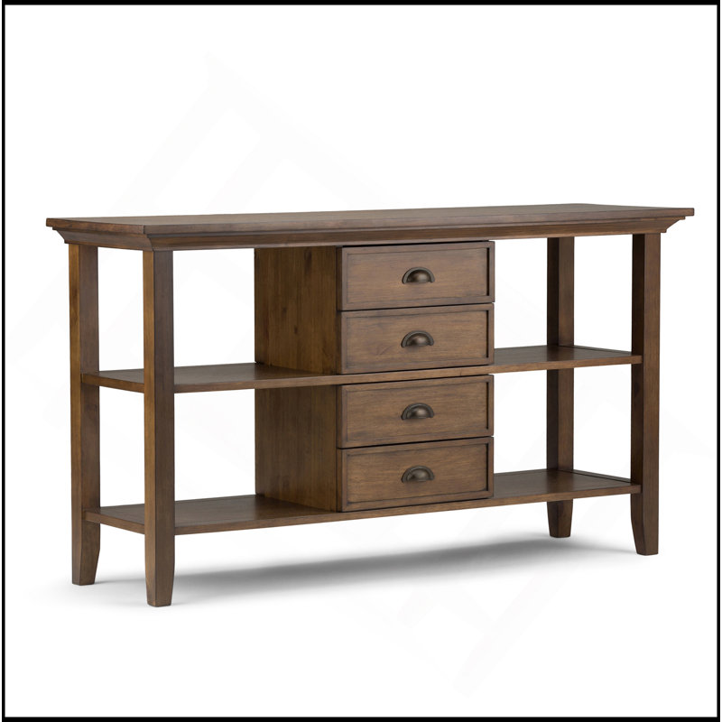 Redmond - Console Sofa Table - Rustic Natural Aged Brown