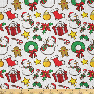Christmas Garland Candy Fabric