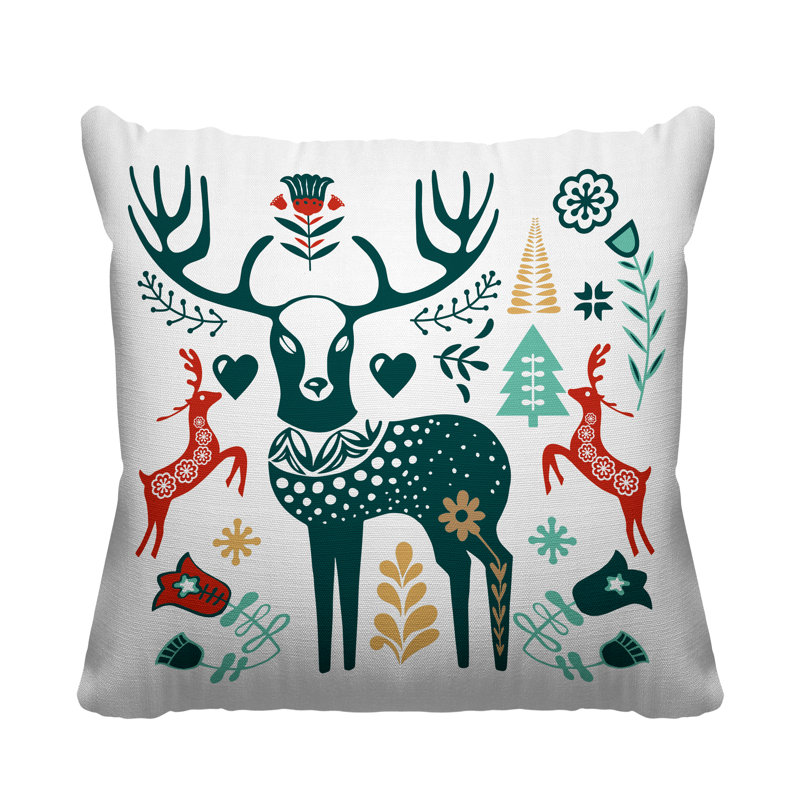 Outdoor Reversible Throw Pillow, 17H" x 17W", 15H" x 15W"