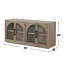 4 Doors Wooden And Glass Server With Adjustable Shelves In Oak