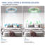 Ventilateur de plafond moderne en acrylique avec télécommande, lustre à DEL à intensité variable, moteur silencieux à 6 vitesses, conception encastrée pour le salon, la chambre à coucher et la salle à manger