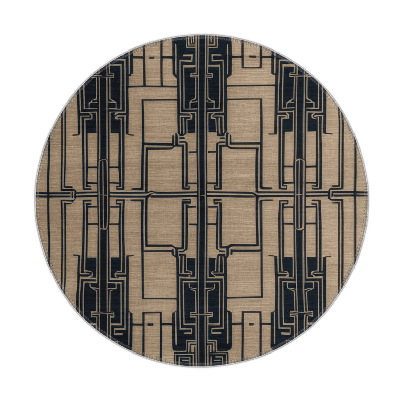 Tapis intérieur et extérieur ArtDeco, Rond 5 pi