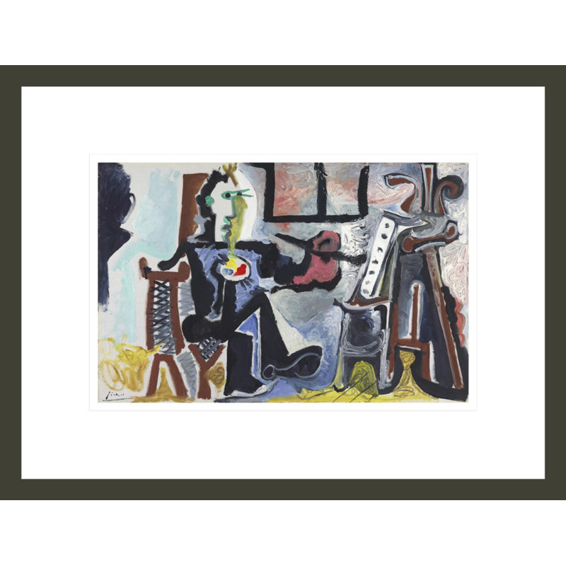 Le peintre dans son atelier (Le peintre dans son atelier) par Pablo Picasso - Estampe numérique encadrée