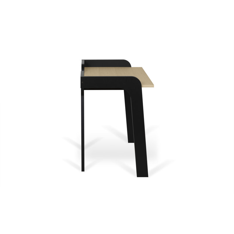 Steel Writing Desk, Light Oak Veneer
