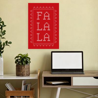 Fa La La, point de croix abstrait contemporain, art mural d'hiver