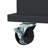 Kitchen Island With Electric Outlet And Drop Leaf. Black. Wine Rack, Side Compartment. For Home Environments Electrical Connection & Down Shelf, Compartment, Stylish Design-1229667045