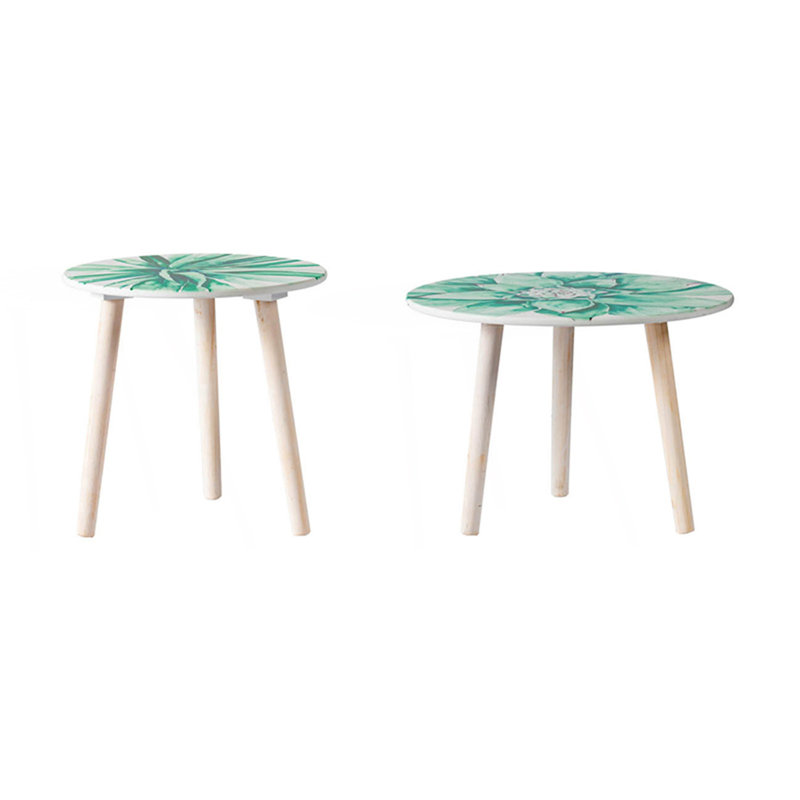 Ensemble de 2 tables d'appoint, table d'appoint