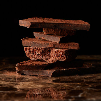 Stack chocolat foncé - photographie sur toile tendue