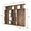 Bibliothèque rustique avec section garde-robe ouverte