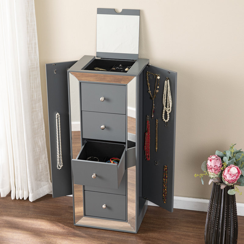 Armoire à bijoux avec miroir Wanley