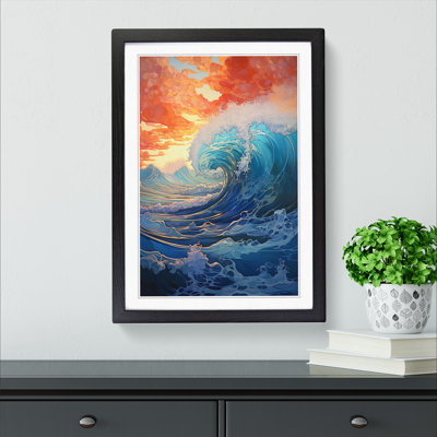 Ocean Informel No.3 - Single Picture Frame Print on Wood
