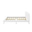 Lit plateforme en bois avec tête de lit, structure de lit moderne et robuste avec support en lattes de bois-681176260-681176261