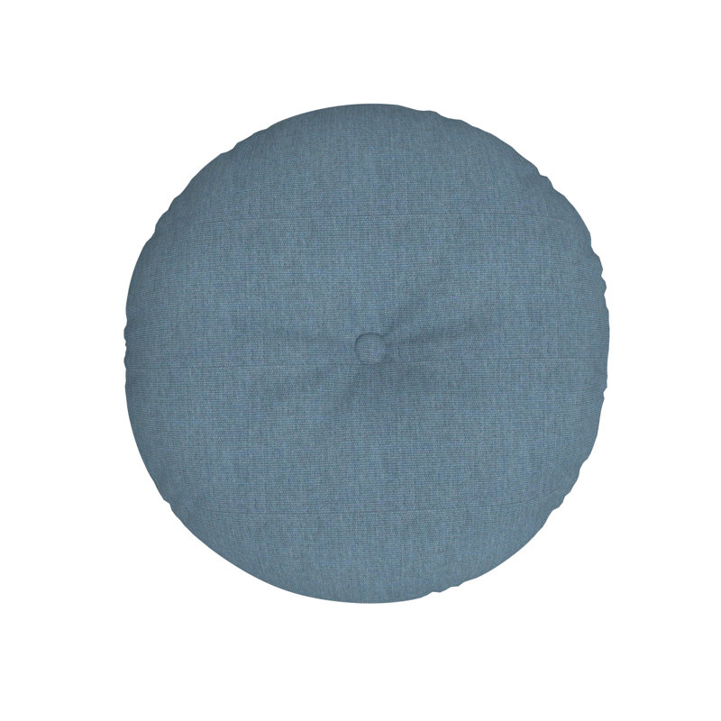 Sunbrella Indoor/Outdoor Throw Pillow, 16 Inch Round Cushion Cover with Insert, Dark Blue, Round 16"