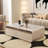 Rectangular storage rock slab coffee table-108499443
