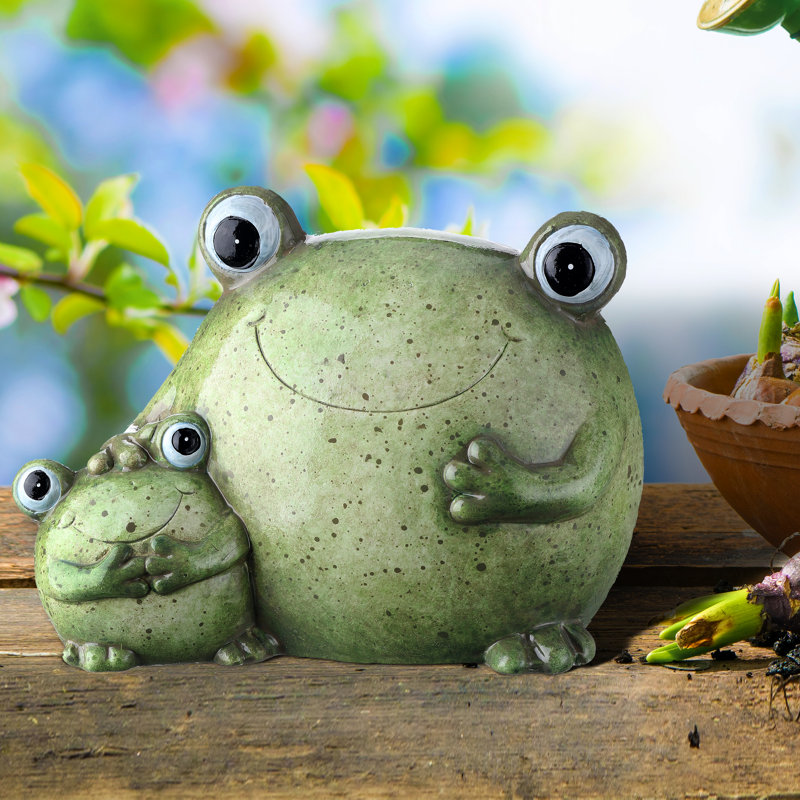Statue Friston Happy Frog avec un ami