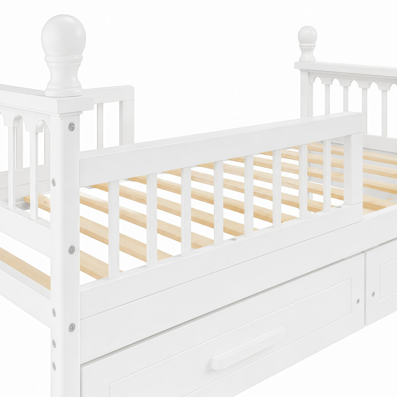 Lit plateforme pour enfant Sawyer, Lit simple, Blanc