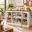 Organisateur de rangement Manis à 8 cubes avec moulures décoratives et accents de garniture arquée
