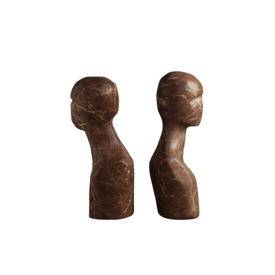 BOOKEND WISDOM (ENSEMBLE DE 2) - LOOK DE MARBRE - MOCHA