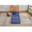 Canapé à compression, canapé-lit convertible au sol avec structure de forme fixe, canapé modulaire à assise simple sans os, sans assemblage requis, tissu chenille, pour le salon, bleu foncé-402434668