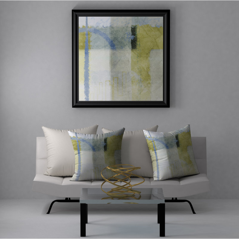 Abstract Reversible Throw Pillow, 18" x 18"