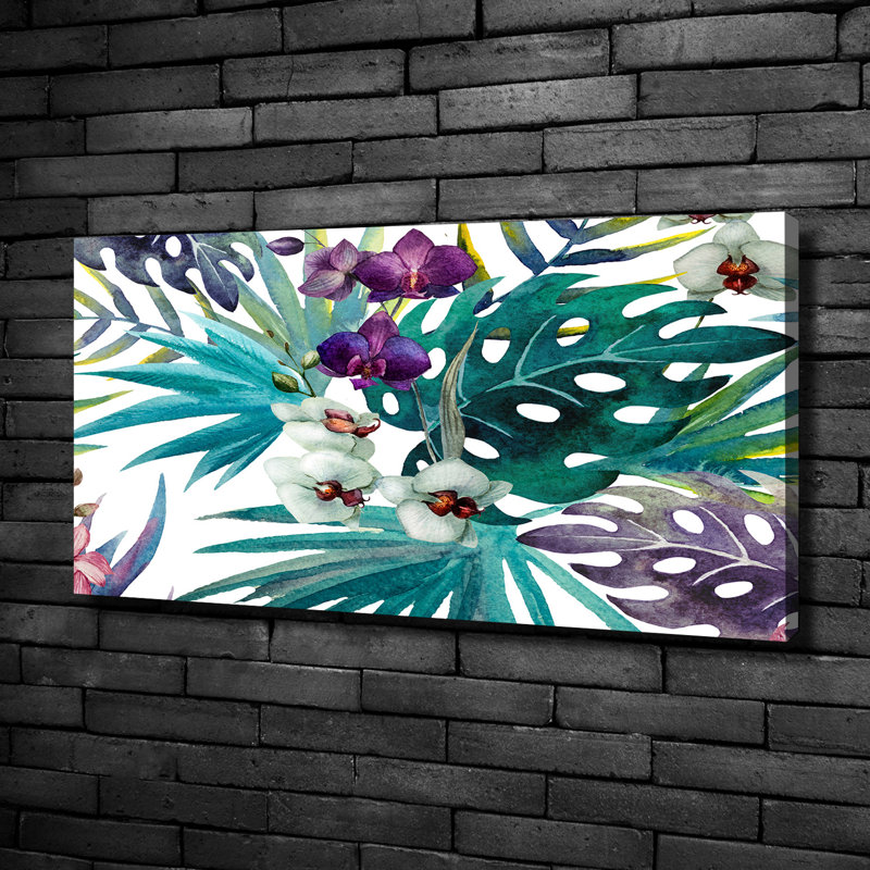 Tropical Flowers - Wrapped Canvas Print