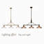 32-Inch 3-Light Iron Bronze Dining Room Chandelier With Adjustable Pendant Chain