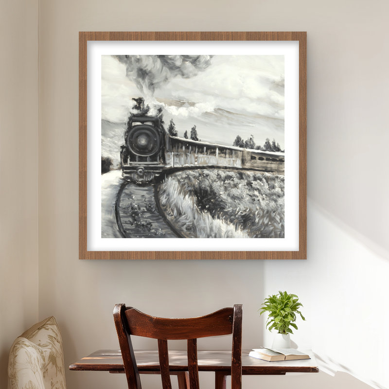 Steam Engine Train Framed Print - Travel & Maps Home Decor