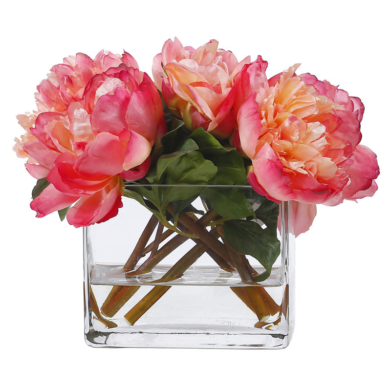 Pièce maîtresse de pivoine en vase