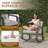 Clean Line Aluminum Bistro Set, 3 Piece Outdoor Rocking Patio Furniture for 2 with Side Table, Olefin Cushions, Porch Balcony Backyard Deck Seating