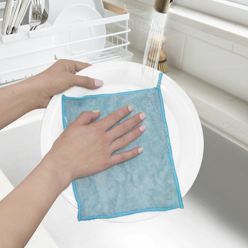 Ensemble de 6 linges de cuisine unis, Bleu