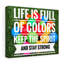Life Is Full of Colours 1 Piece Wrapped Canvas Wall Art