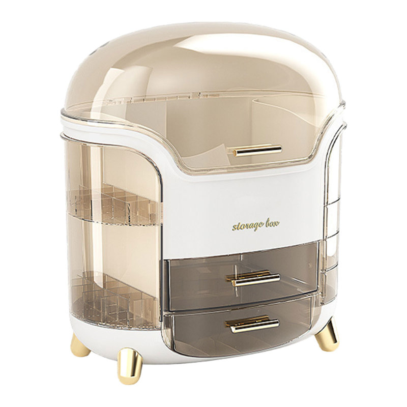 Skin Care Organiser - Large Makeup Storage Organiser With Drawers - Cosmetic Desk Storage Lotions Display Case For Dressing Room And Bedside Table