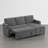  84" Modern 3-Seater Pull Out Sofa Bed L-Shaped Sofa Couch with Storage Chaise-696382412