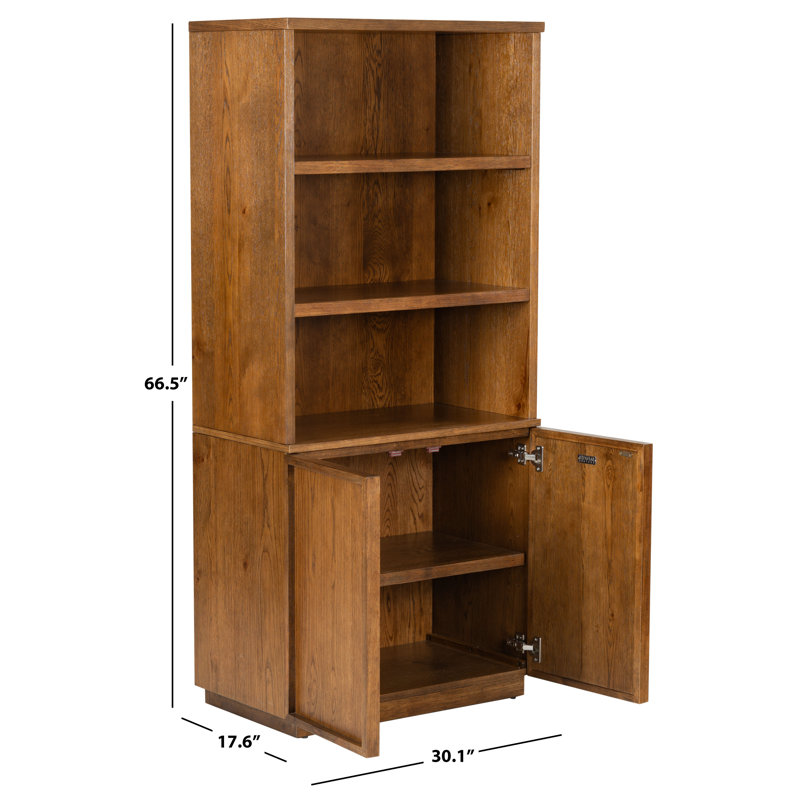 Hudson Storage Bookcase, Medium Oak