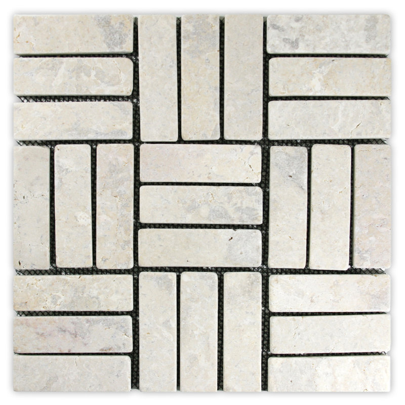 Cumberland 1" x 4" Natural Stone Mosaic Tile in Gray Waterproof Ideal for Kitchen Bathroom - 1 Sq Ft.