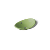 Iron Plains Metal Oval Vessel Bathroom Sink with Overflow