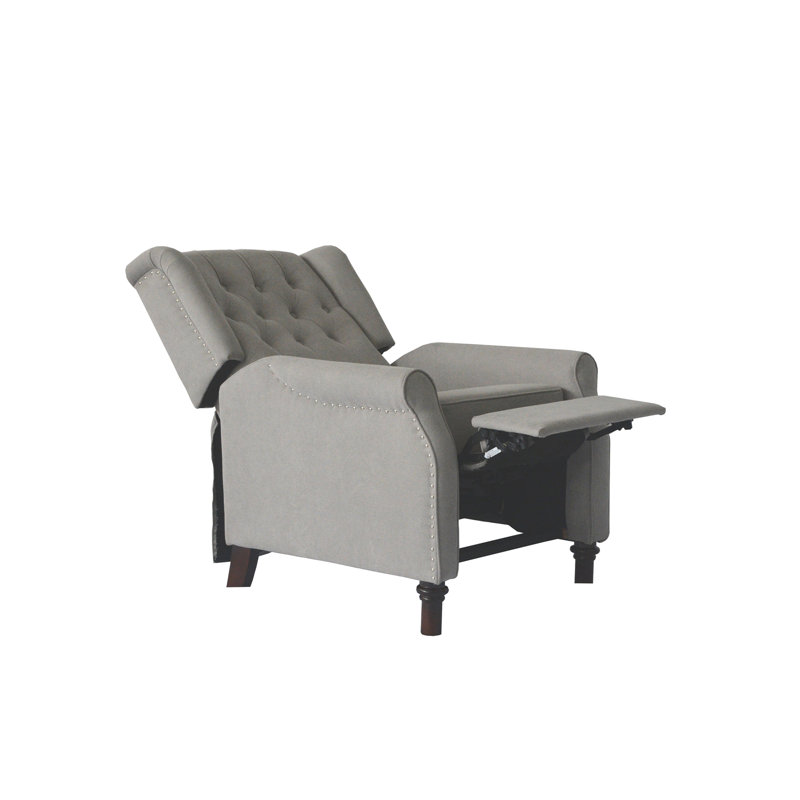 Fauteuil inclinable gris clair, Tissu gris pâle