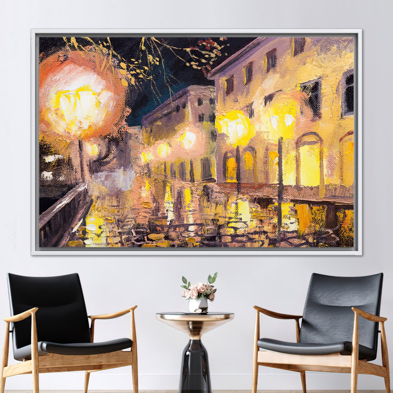 Print on Canvas, 25 cm H x 35 cm W, White Floater Framed