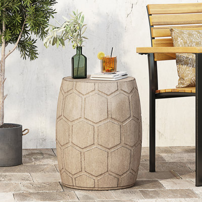 Table d'appoint d'extérieur en béton léger